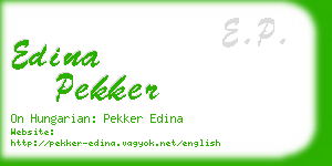 edina pekker business card